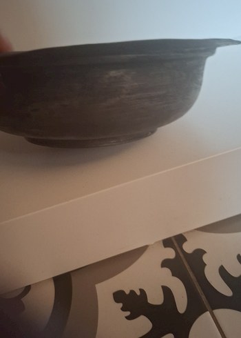 Bej Renkli Koyu bakır derin tabak