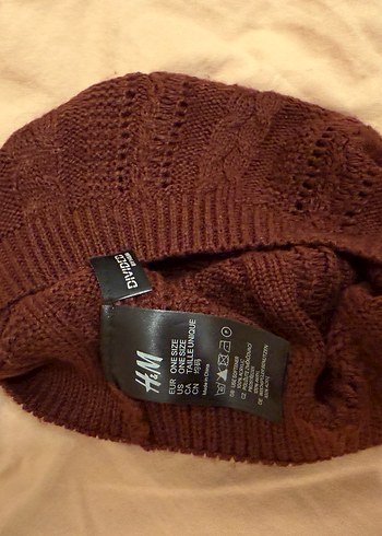 Kahverengi Örgü Kadın Bere - Görsel 3