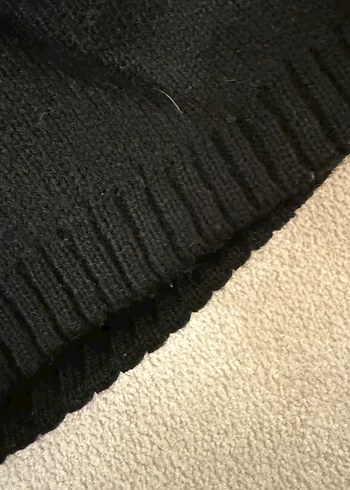 Kadın Siyah Örgü Yün Bere - Görsel 3