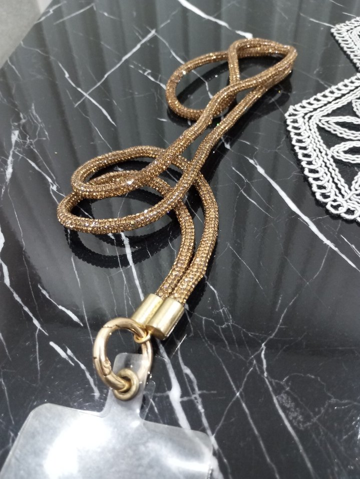 taşlı uzun çapraz asılabilir telefon askıları - Görsel 2