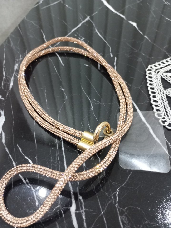 taşlı uzun çapraz asılabilir telefon askıları - Görsel 5