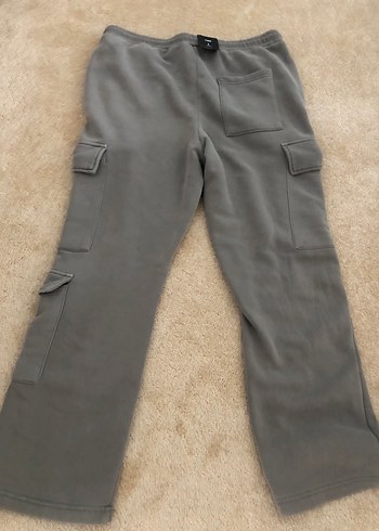 Gri Bel Detaylı Rahat Kesim Erkek Eşofman Altı - Görsel 2