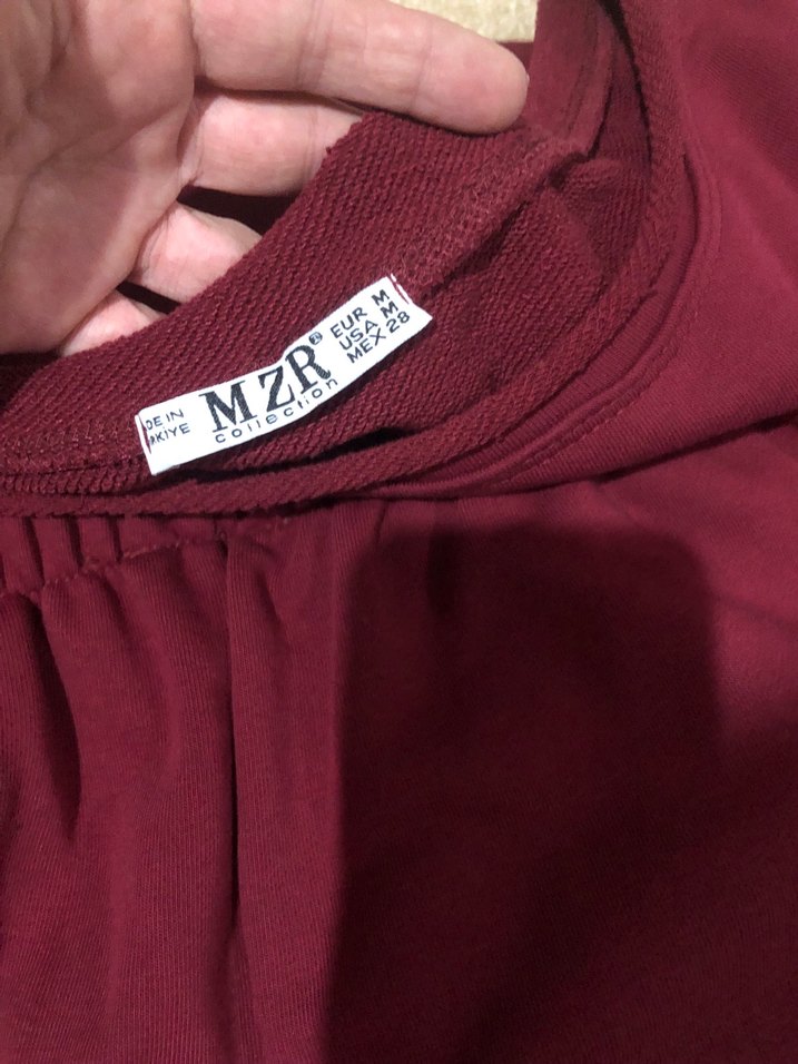 Bordo Kadın Oversize Eşofman Takımı - Görsel 3