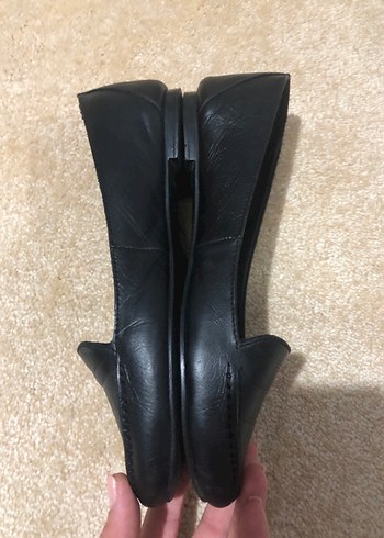 Siyah Kadın Düz Ayakkabı Blok Topuklu - Görsel 2