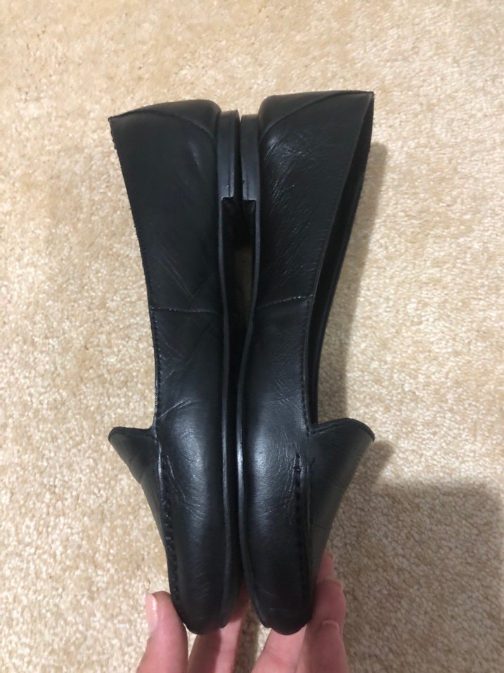 Siyah Kadın Düz Ayakkabı Blok Topuklu - Görsel 2