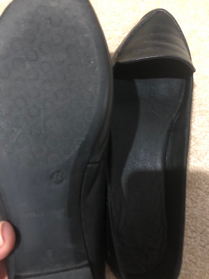 Siyah Kadın Düz Ayakkabı Blok Topuklu - Görsel 5