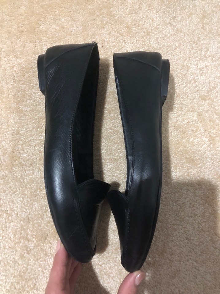 Siyah Kadın Düz Ayakkabı Blok Topuklu - Görsel 3