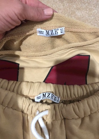 Bej Kadın Oversize Eşofman Takımı 14 Detaylı - Görsel 3