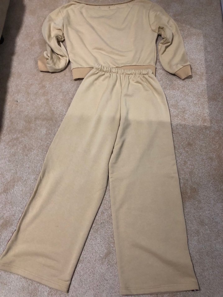 Bej Kadın Oversize Eşofman Takımı 14 Detaylı - Görsel 2