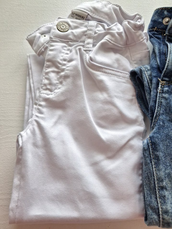 Kız çocuk kot pantolon jean kazak tişört hırka mont - Görsel 2