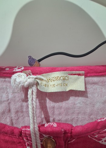 Pembe Kelebek Desenli Kız Elbisesi kız çocuk elbise - Görsel 3