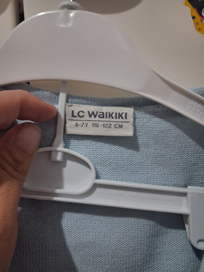 Düğmeli Mavi Kız Hırka kazak hırka - Görsel 4