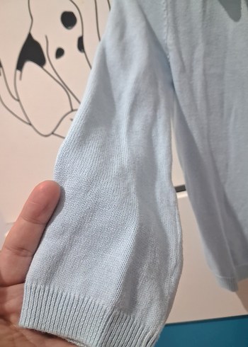 Mavi Kız Çocuk Düğmeli Uzun Kollu Hırka kazak hırka mont - Görsel 5