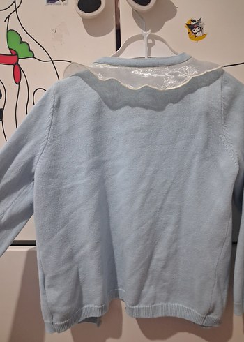 Mavi Kız Çocuk Düğmeli Uzun Kollu Hırka kazak hırka mont - Görsel 7