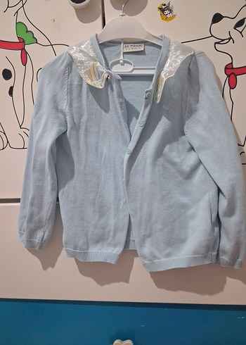 Mavi Kız Çocuk Düğmeli Uzun Kollu Hırka kazak hırka mont - Görsel 2