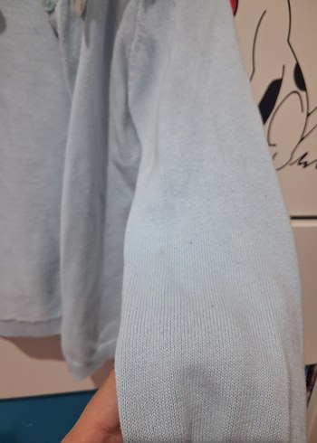 Mavi Kız Çocuk Düğmeli Uzun Kollu Hırka kazak hırka mont - Görsel 6