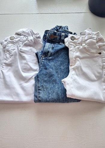 kız çocuk pantolon kot pantolon jean - Görsel 2