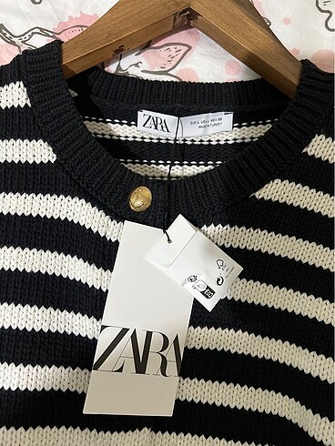 l Beden siyah Renk dore düğmeli triko hırka zara