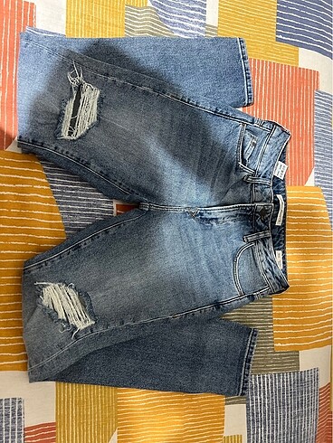 s Beden mavi jeans yüksek belli