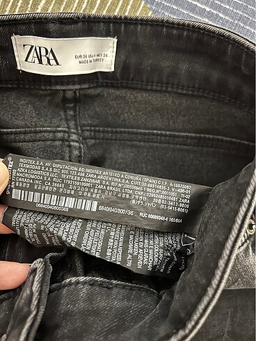 36 Beden gri Renk zara jeans