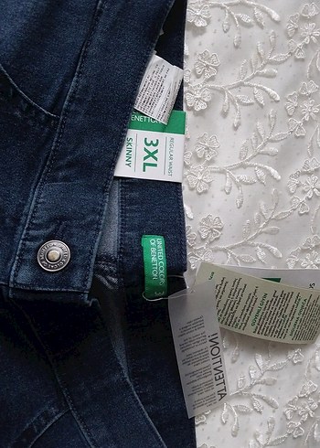 Benetton Lacivert regular 3Xl Jean - Görsel 3
