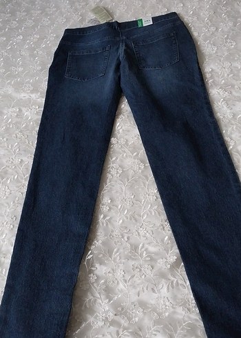 Benetton Lacivert regular 3Xl Jean - Görsel 5