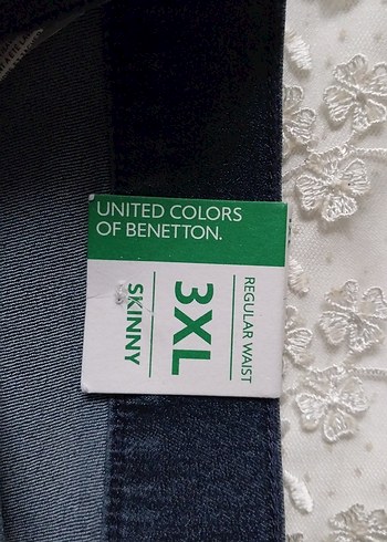 Benetton Lacivert regular 3Xl Jean - Görsel 4