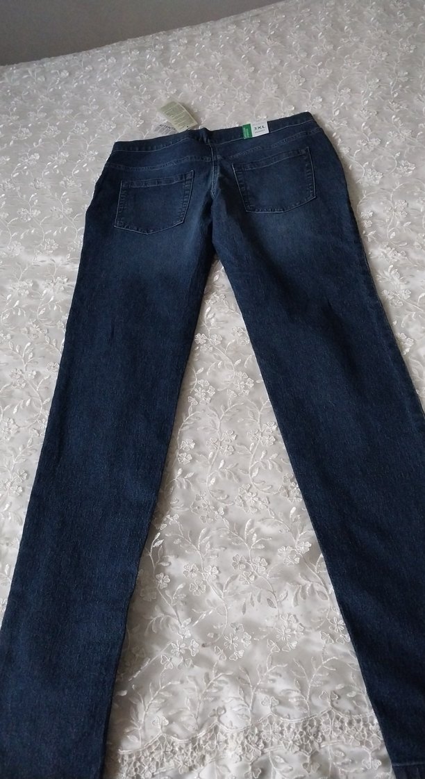 Benetton Lacivert regular 3Xl Jean - Görsel 5