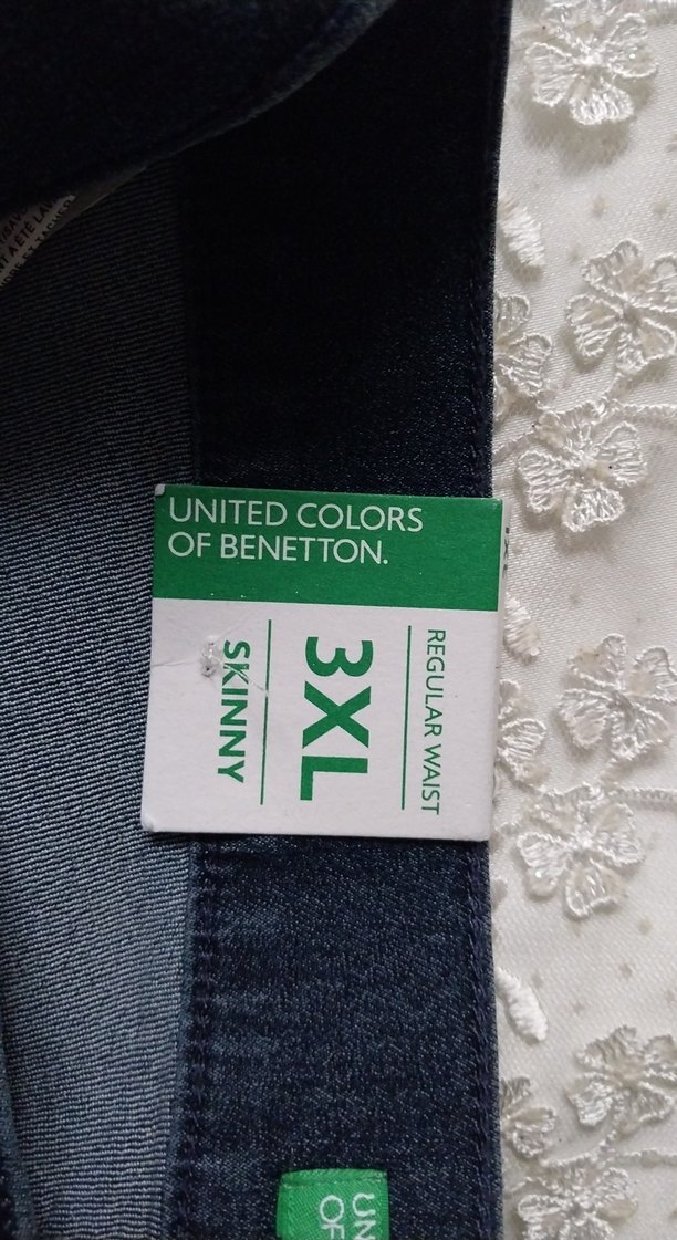 Benetton Lacivert regular 3Xl Jean - Görsel 4