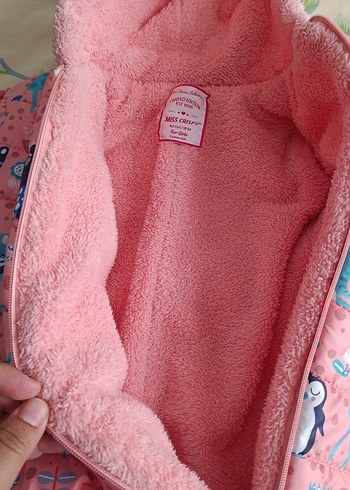 Renkli Desenli Pembe Bebek Kız Tulumu - Görsel 2