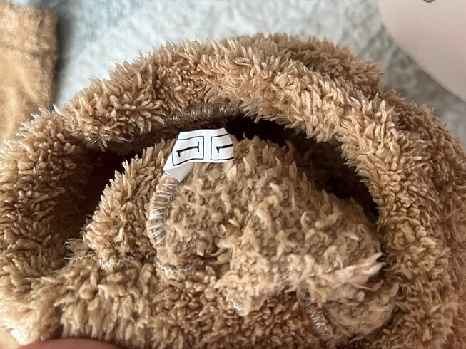 1 Yaş Beden camel Renk Peluş Alt üst takım