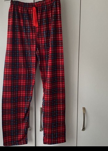 Kırmızı Ekoseli Rahat Erkek Pijama Altı
