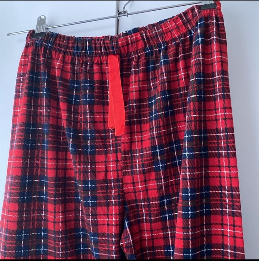 Kırmızı Ekoseli Rahat Erkek Pijama Altı - Görsel 3