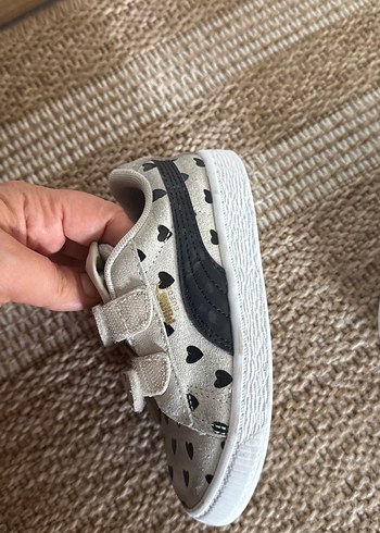 26 Beden gri Renk Kız Çocuk Gri Süet Velcro Spor Ayakkabı