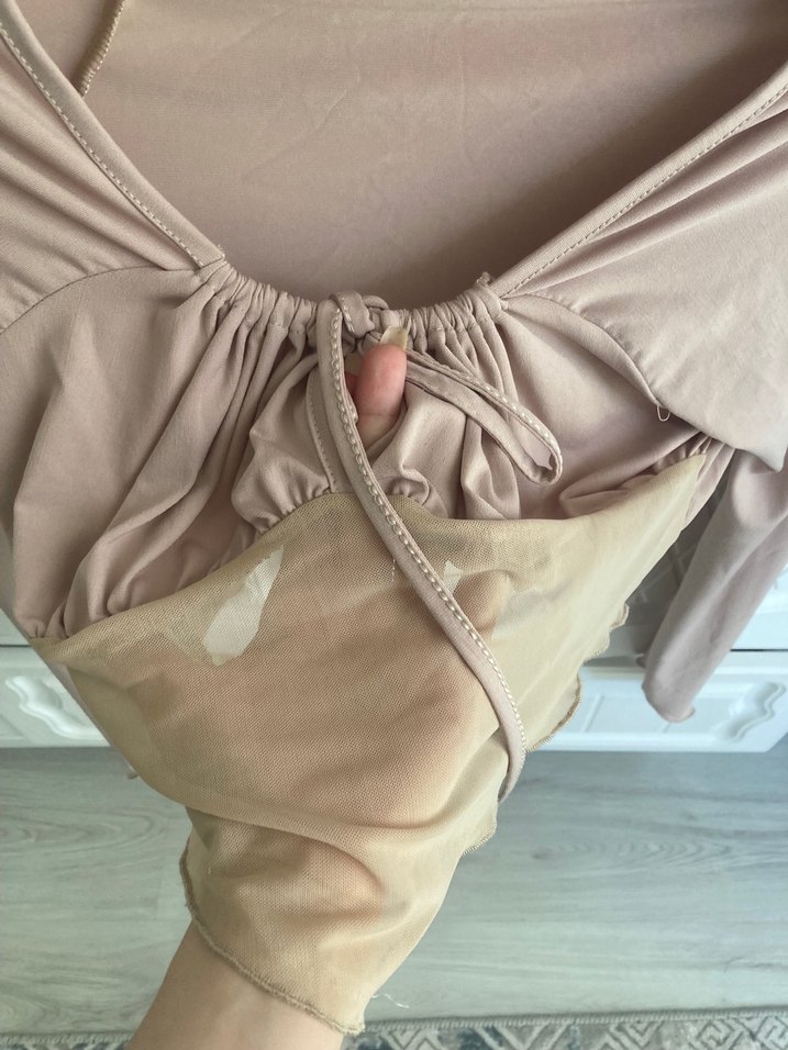 Bej Baskılı crop - Görsel 2