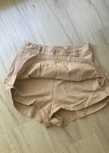 s Beden Bej Mini Şort etek