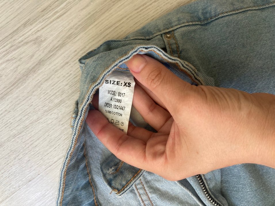 Düğmeli Gri Kadın Midi Denim Şort - Görsel 3