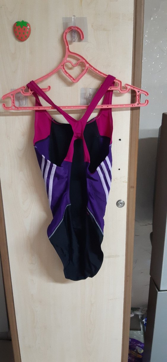 Mor ve Siyah Spor Kadın Mayo - Görsel 2