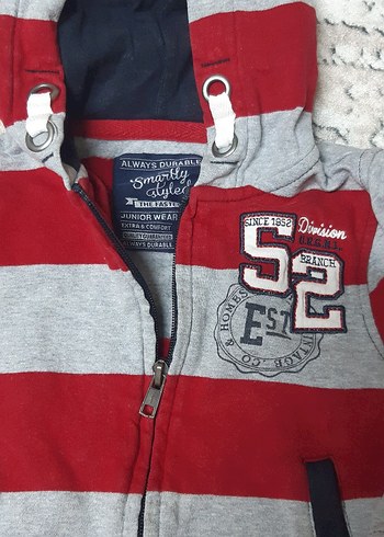 Çocuk Kapüşonlu Fermuarlı Sweatshirt - Görsel 4