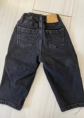 Zara Siyah Erkek Çocuk Bol Kesim Denim Pantolon