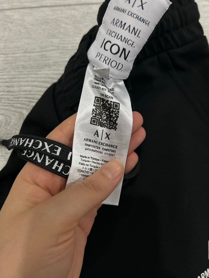 Armani Exchange Siyah Erkek Eşofman Altı - Görsel 3