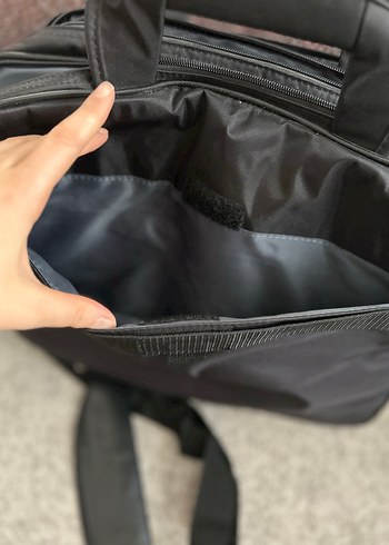 Gri Deri  Laptop Çantası - Görsel 5