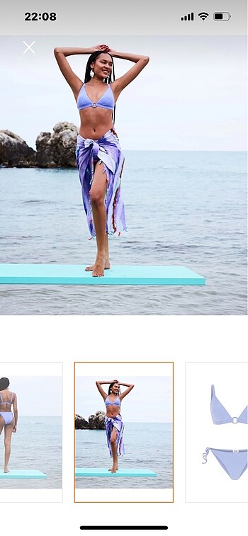 Twist jakarlı bikini set