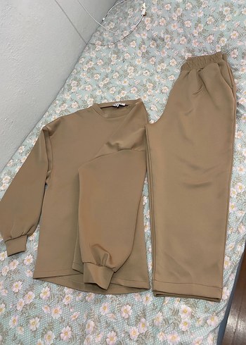 Bej Kadın Oversize Takım