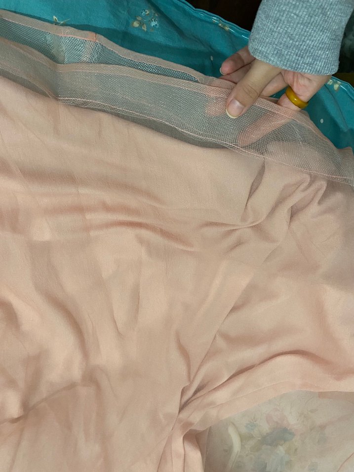 Pembe Uzun Drapeli Yüksek Yakalı Kadın Elbise - Görsel 5