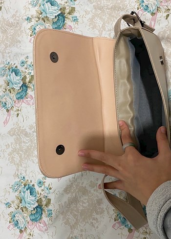 Bej Dantelli Bohem Omuz Çantası - Görsel 7