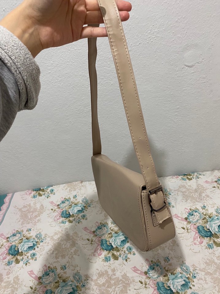 Bej Dantelli Bohem Omuz Çantası - Görsel 2