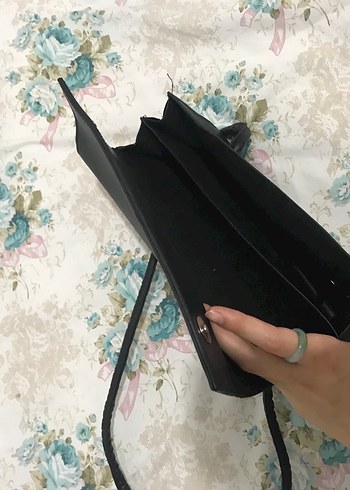 Siyah Deri Kadın Çanta - Görsel 9