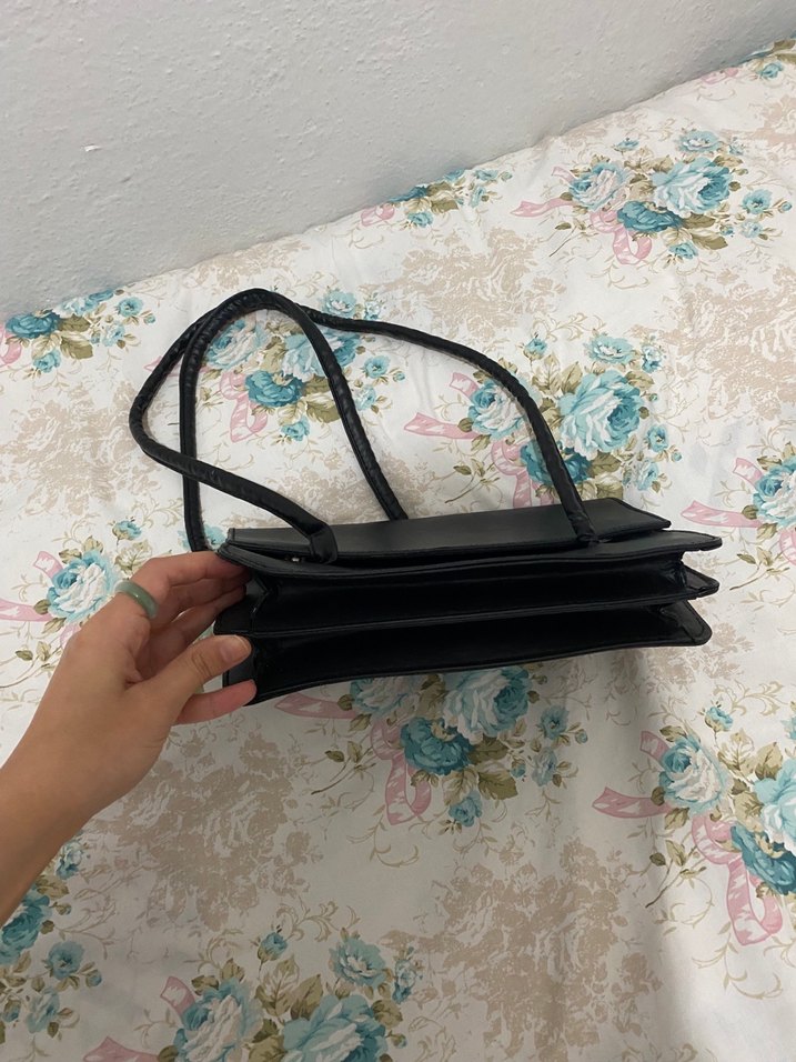 Siyah Deri Kadın Çanta - Görsel 5