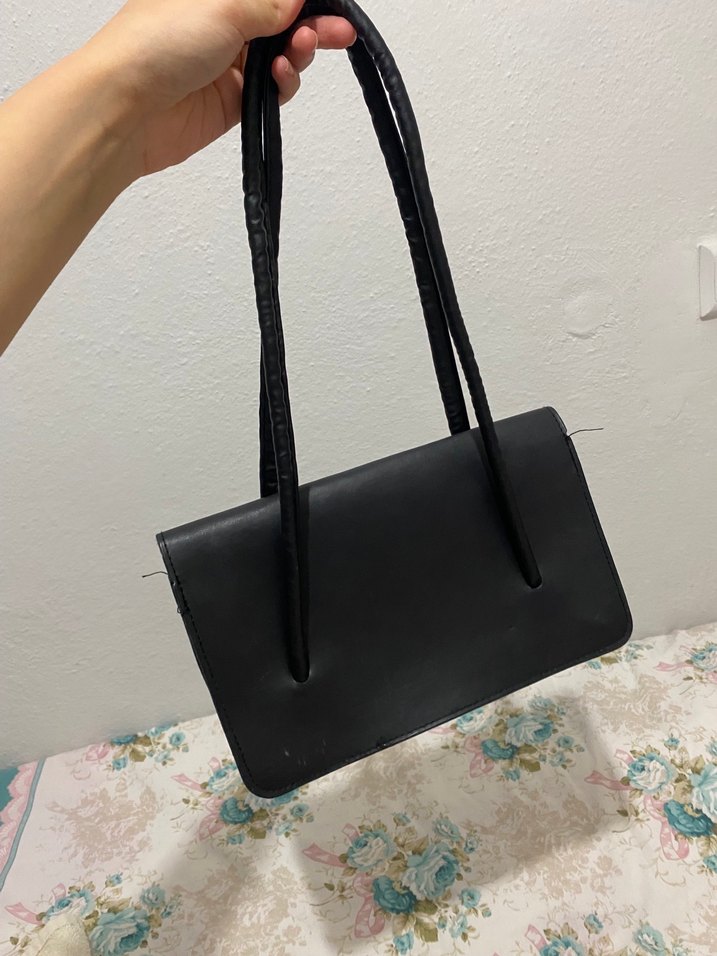 Siyah Deri Kadın Çanta - Görsel 2